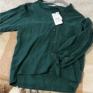 Zara women’s green shacket